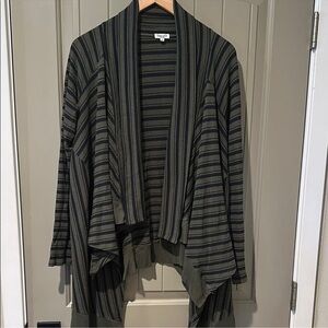 Splendid Oversized Striped Cardigan Duster